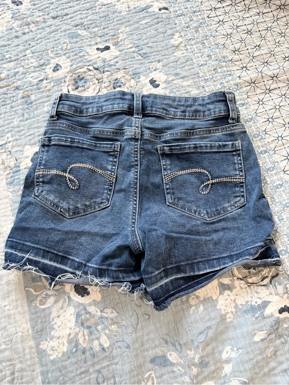 Justice Blue Distressed Denim Cutoff Shorts